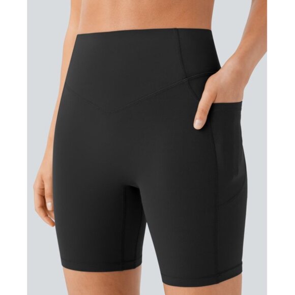 Halara UltraSculpt Tummy Control Scrunch Butt Lift Biker Shorts Sz Small Womens - Picture 5 of 13